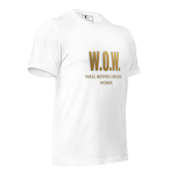 W.O.W. – Well-Refined | Opulent | Woman Tee (Gold Lettering Edition) - Image 3